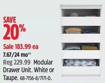 Canadian Tire Modular drawer unit offer
