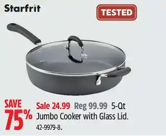 Canadian Tire Starfrit jumbo cooker with glass lid offer