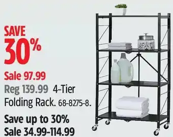 Canadian Tire 4-tier folding rack offer