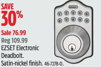 Canadian Tire Ezset electronic deadbolt offer