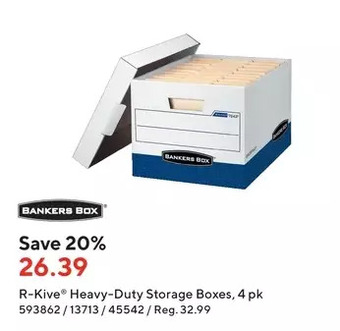 Staples Bankers box r-kive heavy-duty storage boxes offer