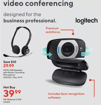 Staples Logitech hd webcam c615 offer
