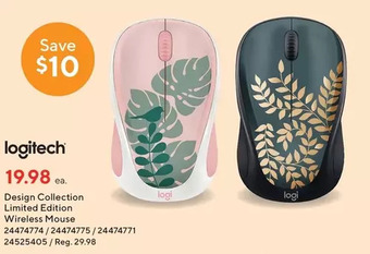 Staples Logitech design collection limited edition wireless mouse offer