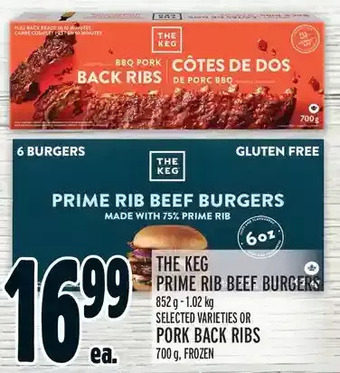 Metro The keg prime rib beef burgers or pork back ribs offer
