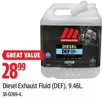 Canadian Tire Diesel exhaust fluid offer