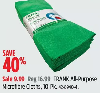 Canadian Tire Frank all-purpose microfibre cloths offer