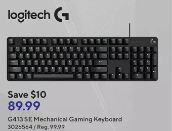 Staples Logitech g413 se mechanical gaming keyboard offer