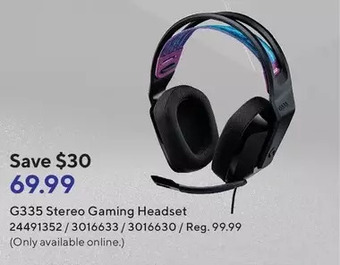 Staples Logitech g335 stereo gaming headset offer