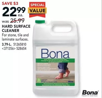 RONA Bona hard surface cleaner. 3.79-l offer