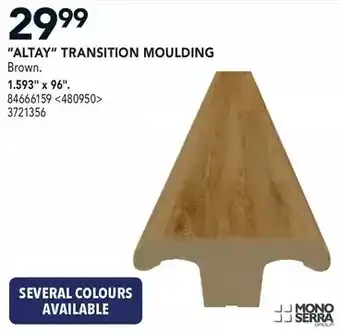 Lowe's Mono serra "altay" transition moulding offer