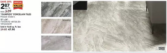 RONA Mono serra "olimpios" porcelain tiles offer