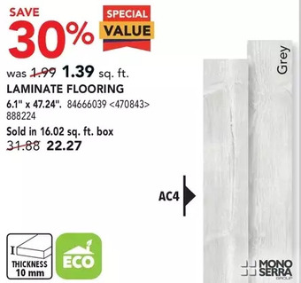 RONA Mono serra laminate flooring offer