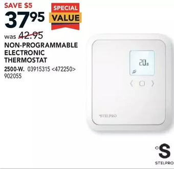 RONA Stelpro non-programmable electronic thermostat offer