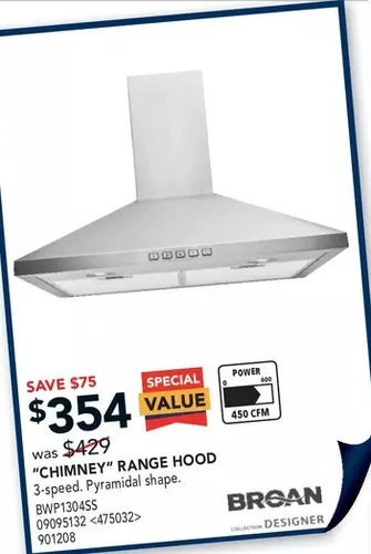 RONA Broan "chimney" range hood offer