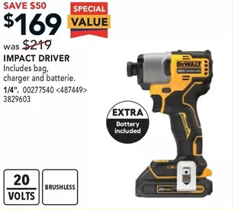 RONA Dewalt impact driver offer