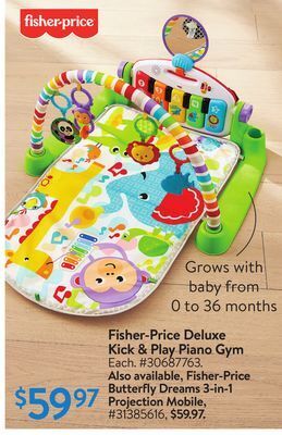 Walmart Fisher-price deluxe kick & play piano gym offer