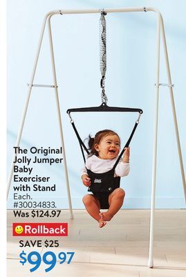 Walmart The original jolly jumper baby exerciser with stand offer