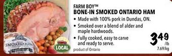 Farm Boy Farm boy™ bone-in smoked ontario ham offer