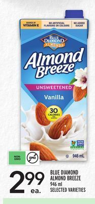 Metro Blue diamond almond breeze offer