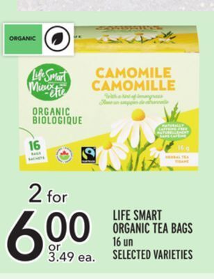 Metro Life smart organic tea bags offer
