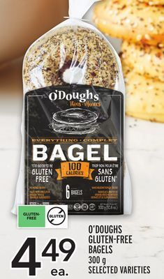 Metro O'doughs gluten-free bagels offer