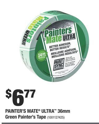 Home Depot Painter's mate® ultra™ 36mm green painter's tape offer