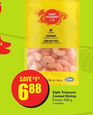 FreshCo Eight treasures cooked shrimp frozen 340 g offer
