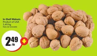FreshCo In-shell walnuts product of usa 5.49/kg offer