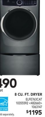 RONA Electrolux 8 cu. ft. dryer offer