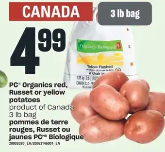 Valu-mart Pommes de terre rouges, russet ou jaunes pc biologique offer