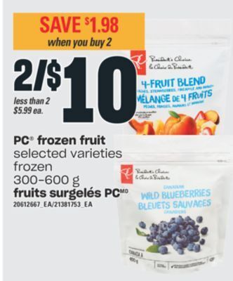 Valu-mart Fruits surgelés pc, 300-600 g offer