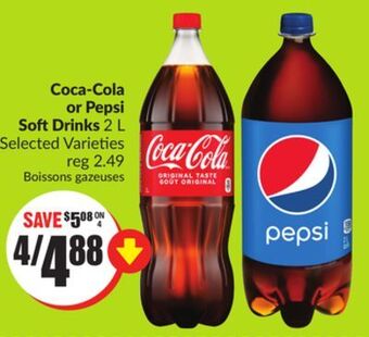 FreshCo Coca-cola or pepsi soft drinks 2 l selected varieties offer