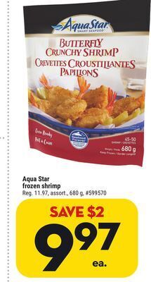 Giant Tiger Aqua star frozen shrimp offer