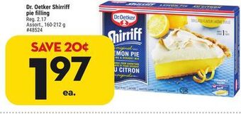 Giant Tiger Dr. oetker shirriff pie filling offer
