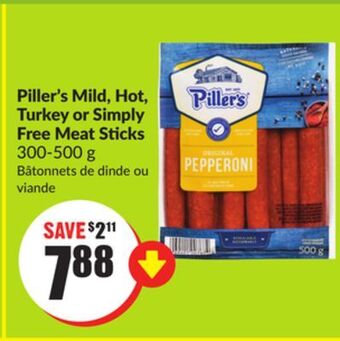 Chalo FreshCo Piller's mild, hot, turkey or simply free meat sticks 300-500 g offer