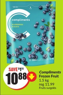 Chalo FreshCo Compliments frozen fruit 1.5 kg offer