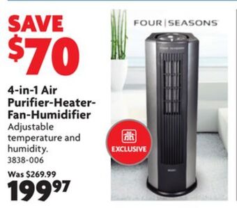 Home Hardware 4-in-1 air purifier-heater- fan-humidifier offer
