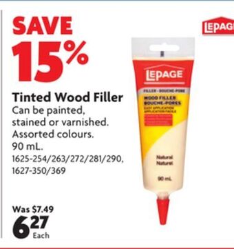 Home Hardware Tinted wood filler offer