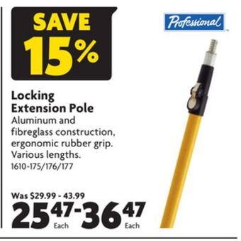 Home Hardware Locking extension pole offer