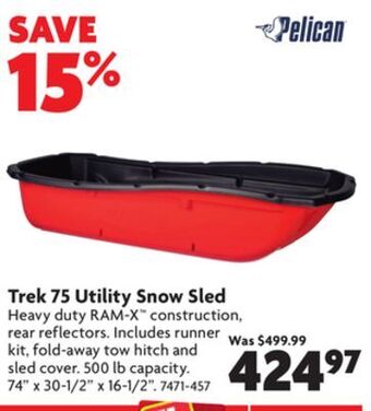 Home Hardware Trek 75 utility snow sled offer