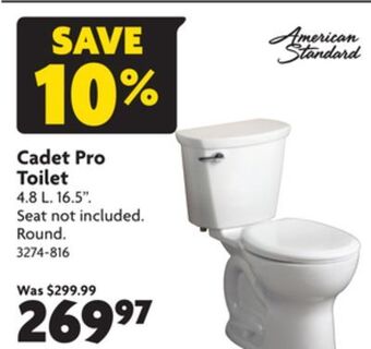 Home Hardware Cadet pro toilet offer