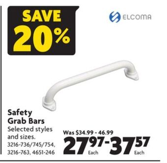 Home Hardware Safety grab bars offer
