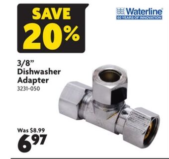 Home Hardware 3/8" dishwasher adapter offer