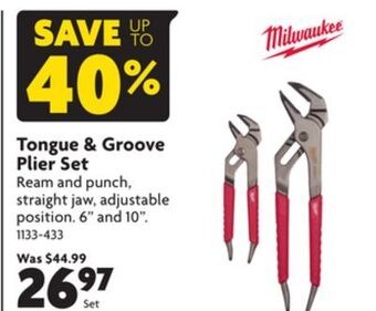 Home Hardware Tongue & groove plier set offer
