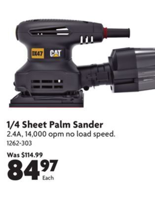 Home Hardware 1/4 sheet palm sander offer