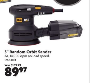 Home Hardware 5" random orbit sander offer