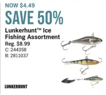 Bass Pro Lunkerhunt ice fishing assortment offer