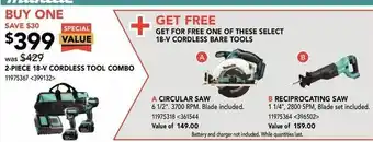 RONA 2-Piece 18-v cordless tool combo offer