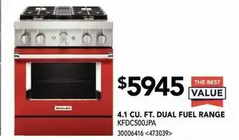RONA 4.1 CU. FT. Dual fuel range offer