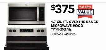 RONA 1.7 CU. FT. Over-the-range microwave hood offer